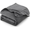 CozyLux Coperta Plaid Pile di Flanella 260gsm, Coperta Letto Singolo/Matrimoniale 150 x 200 cm, Coperta Divano Grande Calda Morbida - Grigia