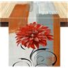 Serento Runner da Tavola Moderno Lusso Fiore Arancione Grigio Runner Arte Astratta Tovaglia Lavabile Rettangolo Stile Rustico per Tavolino 40x140cm Picnic Festa Cucina Runner Tavola Natalizio