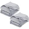 CozyLux Set di 2 Coperte Plaid Pile di Flanella 260gsm - 150x200 cm, Grigio Chiaro - Coperta Pelosa 200x150 - Divano/Letto Singolo/Matrimoniale, Copridivano di Microfibra Calda e Morbida