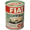 Nostalgic-Art Salvadanai retrò, 600 ml, Fiat - Premium Protection Oil - Idee regalo per amanti FIAT, Official License Product (OLP), salvadanaio in metallo, design vintage