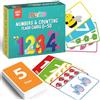 merka Carte numeriche per bambini - 55 pezzi laminati deck, multicolore, età 2-4 anni - carte matematiche prescolari e cifre per asilo - conteggio flashcard e numeri