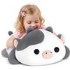 Mewaii Simpatico cuscino di peluche di mucca, Kawaii peluche di mucca bianca, Squishy, cuscino di peluche per bambini e ragazze (20 pollici)