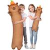 Mewaii Capybara lungo peluche 5 misure, 120% imbottitura extra gigante cuscino per il corpo per bambini, Kawaii Carino Capybara, grande cuscino lungo per il corpo gatto peluche regalo per ragazze 110 cm