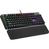 Cooler Master Tastiera meccanica da gioco CK550 V2 - Retroilluminazione RGB, Controlli al volo, Piastra superiore in alluminio e poggiapolsi inclusi - Layout ES/Red Switch