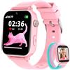Alutoria 4G Smartwatch Bambina, Orologio GPS Bambini, Con Videochiamata e Telefono, WIFI/GPS/LBS Contapassi/Ricevi SMS SOS Modalità Scuola Sveglia, Regali per Bambini Dai 4 Anni in Su, Rosa tenue