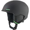 ALPINA Brix Jr - Casco da sci sicuro e leggero per bambini, con paraorecchie removibili, assorbimento ottimale degli urti e buona ventilazione, black-neon matt, M (55-59)