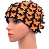 Medifier Cuffia da nuoto vintage floreale petalo retrò stile cuffia da bagno per donna arancione
