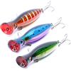 GudGmtoy Esche galleggianti Popper Esche da pesca Topwater Esche da pesca Big Popper Fishing Lure Pesca in acqua salata Esche dure artificiali Bass Tuna Popper Esche per spigola