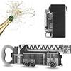 LULLEA Regali per i Vigili del Fuoco, Apribottiglie da Birra con Auto dei Vigili del Fuoco, Regali per Birra, Regali per i Vigili del Fuoco, Regali per Uomini, Regalo del giorno del papà, Regalo di