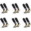 FIBOGOUP Calzini da calcio da uomo (4/6 paia), calzettoni da calcio EU 39-44, antiscivolo, calzini sportivi per calcio, corsa, allenamento, Calze al ginocchio, colore nero, 6 paia, 39-44