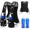Suprbee Zaino Trail Running per Uomo e Donna, Gilet Running Super Leggero con 2 Borraccia Morbida 500ml, Cinghie Pettorali Regolabili, Gilet da Corsa Riflettente Traspirante per Ciclismo Maratona Corsa