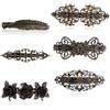 Tucnoeu Fermagli per capelli vintage da donna, 6 pezzi, stile retrò, con fiori francesi, in metallo e bronzo, forcine per capelli con piume, accessori per lo styling dei capelli, strumento decorativo per lo
