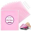 HALMAI 200 Fogli Carta Filtro Aspirapolvere per Unghie, Filtri di Polvere Monouso per la Maggior Parte delle Macchine, Aspirazione per Salon Unghie, Spa, Tecnico - Accessori (Rosa)