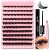 Wendy Lashes Kit Extension Ciglia 200PCS Clusters Lashes Kit 3D Effect 0,07mm 60D 8-16mm Ciglia Finte Individuali Fluffy Cluster Eyelashes con Lash Bond e Seal
