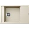Elleci Unico 305 LGU30562 Lavello 1 vasca con gocciolatoio Reversibile Sopratop 78 x 50 cm finitura Granitek Classic Bianco Antico 62