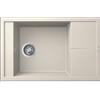 Elleci Unico 305 LGU30539 Lavello 1 vasca con gocciolatoio Reversibile Sopratop 78 x 50 cm finitura Granitek Bianco Soft 39