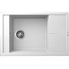 Elleci Unico 305 LKU30596 Lavello 1 vasca con gocciolatoio Reversibile Sopratop 78 x 50 cm finitura Keratek White 96 - Bianco