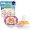 Philips Avent Succhietti Ultra Air Collection 6-18m Fiore e Coccinella, a base vegetale - Set da 2 ciucci - Philips Avent