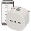 Brennenstuhl Presa Smart Italiana con Monitoraggio Consumo - Presa WiFi Intelligente Compatibile Alexa,Google Home e Matter - Smart Plug Temporizzata con Controllo Vocale e Remoto - Bianca