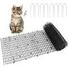 JJoexyfit Tappetino per gatti con punte, tappetino repellente per gatti, tappo per scavi a strisce piatte, tappetini deterrenti per animali domestici per giardino, recinzione (30 x 200 cm)