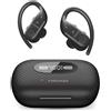 KSix Auricolari KSix Head Flex Hooks Wireless 5.3 IPX7 Sport con microfono Nero [HDTW03]