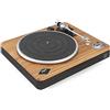 Marley House of Marley Giradischi Wireless Stir It Up, Giradischi Vinile Bluetooth, Lettore Vinile in Tessuto Riciclato, Giradischi Vinili Vintage Bambù/Nero