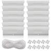 YSOOUA 12 Pezzi Tende Verticali a Lamelle Accessori Verticali Ciechi 127 mm Tende a lamelle verticali con pes per Tende Verticali per Ricambi per Ricambio lamelle (127MM Set)