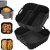 Set 2 Accessori Per Friggitrice Ad Aria Philips Dual Basket 3000: Piastre Silicone Per Waffle, 6L/3L, NA350 - 3