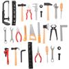 Garneck Set di 2 valigette per attrezzi - Utensili robusti per dai 2 anni in su, ideali per lavori creativi e fantasiosi, accessori in plastica di alta qualità