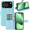 Fertuo Cover per iPhone 17 Pro, Custodia Portafoglio Cover a Libro in Pelle Flip Case con Silicone Bumper, Fibbia Magnetica, Porta Carte, Kickstand, per iPhone 17 Pro, Blu