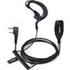HYSHIKRA Cuffia con microfono 2 pin con pulsante PTT grande, compatibile con Kenwood eSnic Baofeng UV-5R Auricolare per radio bidirezionale per guardie del corpo di sicurezza (forma di G, 1)