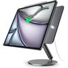 LULULOOK [Aggiornamento Supporto magnetico per ricarica wireless per iPad Pro 12.9'' 3rd/4th/5th/6th, in alluminio, pieghevole, con base girevole a 360° per iPad Air 13'' M3(2025)/M2(2024)
