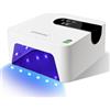 JODSONE Lampada Unghie LED UV, U V Mini lampada per unghie ricaricabile portatile con 3 timer e schermo LCD per Nail Dryer Gel Bianco