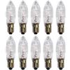 ShuoHui Candele a punta E10, 8 V, 3 W, lampadine di ricambio, per arco elettrico e arco, bianco caldo (10)