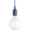 Muuto - Sospensione E27 - Blu - Silicone - Designer Mattias Stahlbom