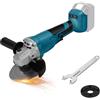 Kistrba Smerigliatrice angolare a batteria, compatibile con batteria al litio Makita da 18 V, smerigliatrice angolare elettrica senza spazzole con diametro del disco da 125 mm, 3000 - 10000 giri/min, per una
