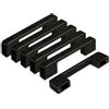 GUWINA 6 Pezzi Maniglie per Mobili da Cucina Nere 96 mm, Rettangolo Maniglia Armadio da Cucina, Maniglie Pomelli per Cassetti Armadio Porta Cameretta Camera da Letto