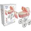 TEOREMA Carrozzina Pieghevole con Cappotta e Accessori Rosa