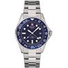 Swiss Alpine Military 7052 - Orologio analogico al quarzo, GMT, da uomo, in acciaio inox, Acciaio/blu/blu - 1135sam.