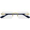 Gucci Occhiali da Vista GG1221O 004 Oro Blu/Trasparente Uomo