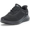 Skechers Hands Free Slip-ins Squad Chaos-Solid Step, Scarpe da Ginnastica Uomo, Nero/Bianco, 39 EU