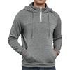 LAOARA Felpa con cappuccio casual da uomo a maniche lunghe con coulisse, Grigio, L