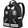 KARACTERMANIA Wednesday Mercoledì Varsity Casual-Zaino Casual, Nero, 25 x 29 cm, Capacità 6 L
