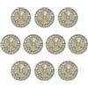 ftiemlovde 10 Bottoni Oro in Metallo con Strassi Artificiali, Eleganti con Rhinestone per Giacca Donna Cappotto Camicia Pantaloni (L10G 23 mm)