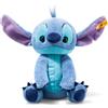 Steiff Peluche Stitch Disney Originals, dolce animale di stoffa con occhi in plastica per bambini e bambine, Friends, pupazzo 22 cm, blu medio, 024696