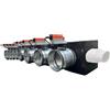 Plenum in poliuretano espanso a 8 zone con serrande motorizzate Lindab da 160 o 200 mm con attacco laterale VMC