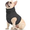 PUMYPOREITY Copri Orecchie Cani, Tutina Post Operatoria Protezione Collo Ferite Maglia Post Operatoria Sciarpa per Cani Vestito Recupero Paraorecchie Cocker(Grigio, L)
