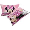 hermet Minnie, Set 2 Federe In Cotone, Coppia Federe Per Cuscino Letto, 2 Pezzi, 100% Cotone, Cm.50x80, Chiusura a Busta