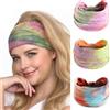 Alexis Leroy Fascia per Capelli Donna 3 Pezzi Turbanti Elastici Moda Casual Set Stile Caramella