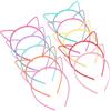 TXDAMAI Fascia per Orecchie di Gatto, Cerchietti a Forma di Gatto 10pcs Plastica Copricapo Multicolore per Donne e Ragazze Trucco/Giorni giornalieri/Costume Cosplay